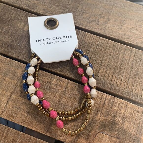 NWT 31 Bits Set of 3 Dot Bracelets - Picture 1 of 5
